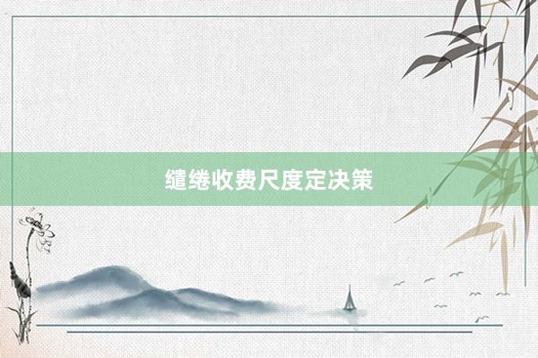 缱绻收费尺度定决策
